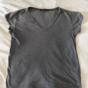 All Saints Charcoal V-Neck Tee